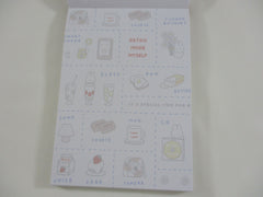 Cute Kawaii Q-Lia Rabbit Bunny Retro Cafe Cookie Fruit 4 x 6 Inch Notepad / Memo Pad - Stationery Designer Paper Collection
