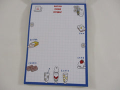 Cute Kawaii Q-Lia Rabbit Bunny Retro Cafe Cookie Fruit 4 x 6 Inch Notepad / Memo Pad - Stationery Designer Paper Collection