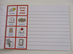 Cute Kawaii Q-Lia Rabbit Bunny Retro Cafe Cookie Fruit 4 x 6 Inch Notepad / Memo Pad - Stationery Designer Paper Collection