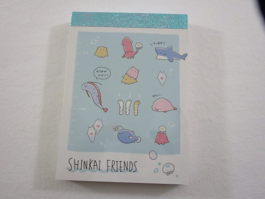 Cute Kawaii Q-Lia Fish Sea Animals Ocean Beach Mini Notepad / Memo Pad - Stationery Design Writing Collection