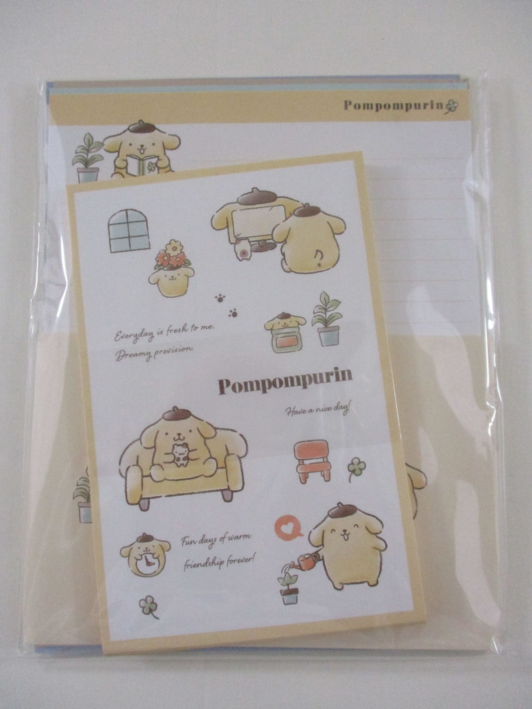 Cute Kawaii Sanrio Pom Pom Purin Dog Letter Set Pack - Stationery Writing Paper Envelope Penpal - Preowned
