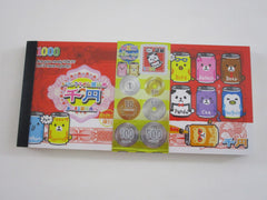 Cute Kawaii Crux Drinks Coupon Style 3.25 x 6.75 Inch Notepad / Memo Pad - Stationery Designer Paper Collection - Vintage VHTF
