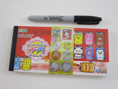 Cute Kawaii Crux Drinks Coupon Style 3.25 x 6.75 Inch Notepad / Memo Pad - Stationery Designer Paper Collection - Vintage VHTF