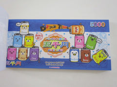 Cute Kawaii Crux Drinks Coupon Style 3.25 x 6.75 Inch Notepad / Memo Pad - Stationery Designer Paper Collection - Vintage VHTF
