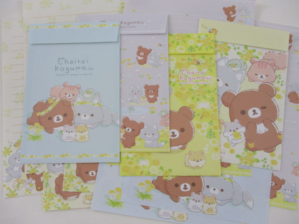 Cute Kawaii San-X Rilakkuma Chairoi Koguma Letter Sets - 2022 A - Stationery Writing Paper Envelope