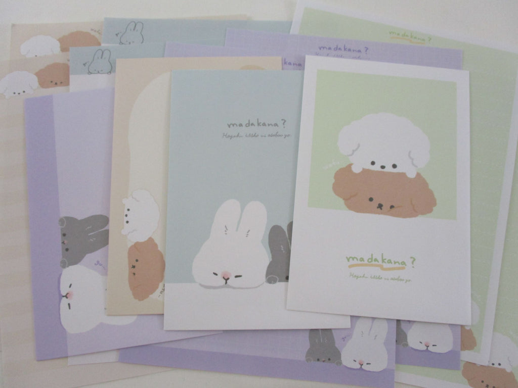 Cute Kawaii Q-lia Dog and Rabbit Letter Sets - Stationery Writing Paper Envelope