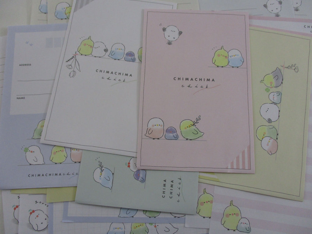 Cute Kawaii Crux Chima Chima Chick Bird Letter Sets - Stationery Writing Paper Envelope Penpal