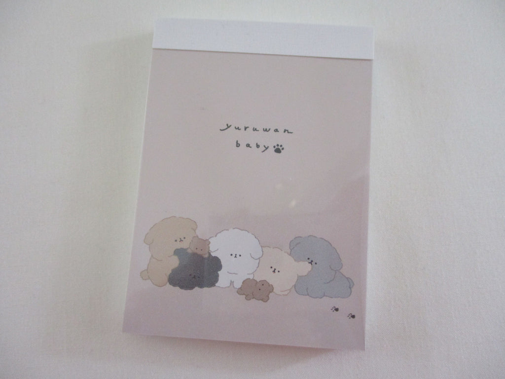 Cute Kawaii Kamio Dogs Puppy Yuruwan baby Mini Notepad / Memo Pad - Stationery Designer Paper Collection