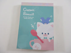 Cute Kawaii Q-Lia Cat Cream Biscuit Mini Notepad / Memo Pad - Stationery Designer Paper Collection