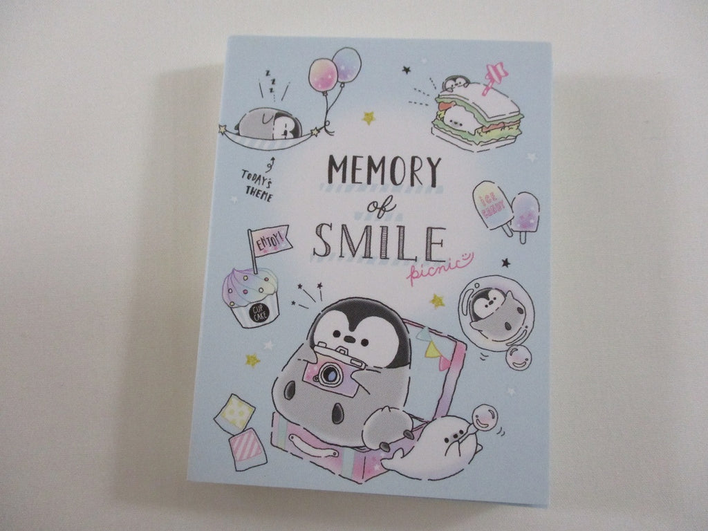 Cute Kawaii Q-Lia Penguin Memory of Smile Mini Notepad / Memo Pad - Stationery Design Writing Paper Collection