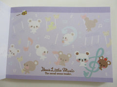 Cute Kawaii VHTF Q-Lia Bear Little Mini Notepad / Memo Pad - Stationery Design Writing Collection