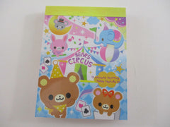 Cute Kawaii Q-Lia Bears Circus Mini Notepad / Memo Pad - Stationery Designer Paper Collection