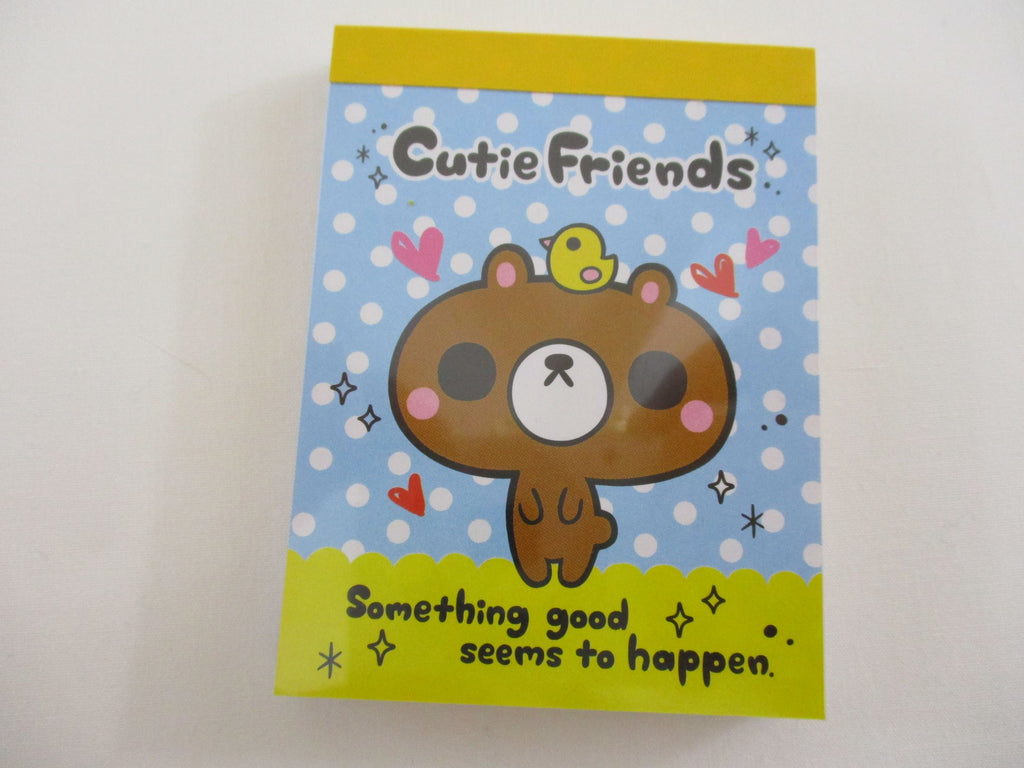 Cute Kawaii VHTF Pool Cool Bear Cutie Friends Mini Notepad / Memo Pad - Stationery Designer Paper Collection