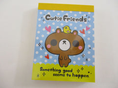 Cute Kawaii VHTF Pool Cool Bear Cutie Friends Mini Notepad / Memo Pad - Stationery Designer Paper Collection