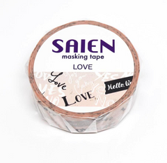 Cute Kawaii Saien Washi / Masking Deco Tape - Love Valentine #Luv Wedding - for Scrapbooking Journal Planner Craft