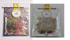 Comparing Genuine Sack Flake Stickers vs Questionable product Kawaii cute San-X Crux Mind Wave