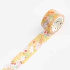 Cute Kawaii BGM Washi / Masking Deco Tape - Cat Feline Pet Kitten Playful - for Scrapbooking Journal Planner Craft