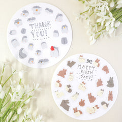 Cute Kawaii World Craft mrfs Flake Stickers Sack - Bunny Rabbit - for Journal Agenda Planner Scrapbooking Craft