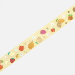 Cute Kawaii BGM Washi / Masking Deco Tape - Fresh Fruit Strawberry Lemon Orange - for Scrapbooking Journal Planner Craft