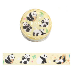 Cute Kawaii BGM Washi / Masking Deco Tape - Panda Bear Animal - for Scrapbooking Journal Planner Craft