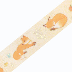 Cute Kawaii BGM Washi / Masking Deco Tape - Fox Forest Nature Animal - for Scrapbooking Journal Planner Craft
