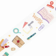 Cute Kawaii BGM Washi / Masking Deco Tape - Busy Study Work School Stationery Note Schedule Student College- for Scrapbooking Journal Planner Craft