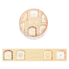 Cute Kawaii BGM Washi / Masking Deco Tape - Egg Toast Bread Warm Breakfast Morning Healthy - for Scrapbooking Journal Planner Craft