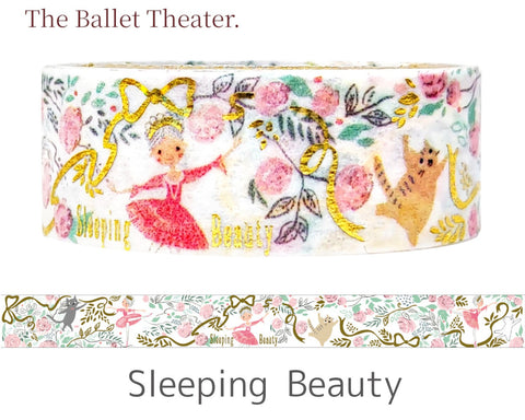 Cute Kawaii Shinzi Katoh Ballet Theater Washi / Masking Deco Tape - Sleeping Beauty ♥ Dance Ballerina Recital Concert for Scrapbooking Journal Planner Craft Gift