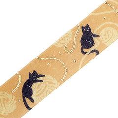 Cute Kawaii BGM Washi / Masking Deco Tape - Foil Stamping / Accents - Cat with Ball of Yarn Kitty Kitten Playful Feline Pet - for Scrapbooking Journal Planner Craft Stationery Agenda Schedule