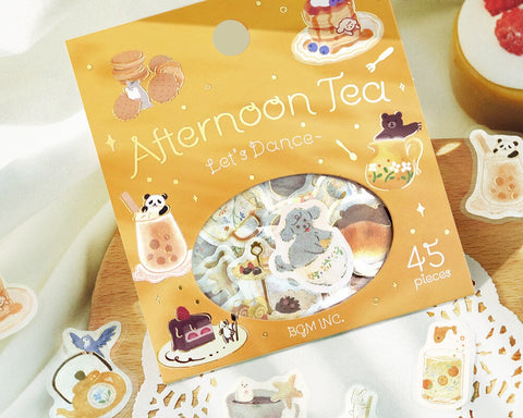 Cute Kawaii BGM Flake Stickers Sack - Afternoon Tea Series - Cream Chocolate Sweets - for Journal Agenda Planner Scrapbooking Craft Diary Gift