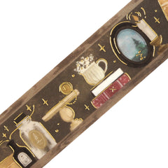 Cute Kawaii BGM Washi Deco Tape - Magical Book Reading Nook Series C - Antique Classic - for Journal Planner Craft Diary Schedule Notebook Gift