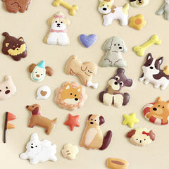 Cute Kawaii BGM Puffy Foam Sticker Sheet - Dog Pet Friend Puppies for Diary Journal Planner Craft Organizer Schedule Stationery Scrapbook