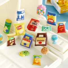 Cute Kawaii BGM Puffy Foam Sticker Sheet - Snack Food Chips Nuts Gum Candy Biscuit Cookies for Diary Journal Planner Craft Organizer Schedule Stationery Scrapbook
