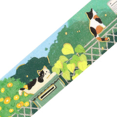 Cute Kawaii BGM Washi Deco Tape - Cat's Journey Series D - Town Neighborhood Garden Alley - for Journal Planner Craft Diary Schedule Notebook Gift