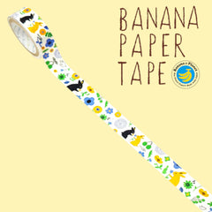 Cute Kawaii Shinzi Katoh Banana Paper Washi / Masking Deco Tape - Rabbit Bunny Flower Poppy ♥ - for Scrapbooking Journal Planner Craft