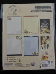 Cute Kawaii Kamio Peanuts Snoopy Burger Letter Set Pack - Stationery Penpal
