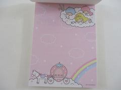 Cute Kawaii HTF Vintage Sanrio Little Twin Stars 2008 4 x 6 Inch Notepad / Memo Pad - Stationery Designer Paper Collectible HTF