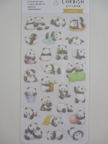 Cute Kawaii MW Cherish Series - E - Panda Sticker Sheet - for Journal Planner Craft