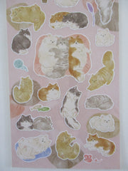 Cute Kawaii Mind Wave Ohirune Animal Pet Series  Sticker Sheet - Cat Kitten Kitty Feline B - for Journal Planner Craft Diary Gift Schedule