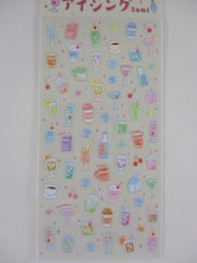 Cute Kawaii BGM Texture Sticker Sheet Ivory - Fresh Drink Juice Bobba Coffee Cocktail Milk Party Vacation - for Journal Planner Craft Agenda Organizer Diary Scrapbook Stationery Gift