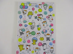 Cute Kawaii Mind Wave Happy Cat Balloon Party Sticker Sheet - for Diary Journal Planner Craft Organizer Calendar Schedule Scrapbook Gift