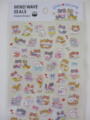 Cute Kawaii Mind Wave Ori Little Mewny Meow Cat Kitty Kitten Feline Pet Tabby Animal Sticker Sheet - for Journal Planner Craft Diary Gift Schedule