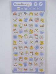 Cute Kawaii Mind Wave Mood Icon - Cat Kitty Tabby Pet Animal Sticker Sheet - for Journal Planner Craft Diary Gift Schedule Scrapbook Agenda Notebook