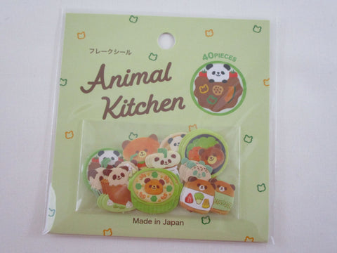 Cute Kawaii Gaia Animal Kitchen Food Series Stickers Flake Sack - Panda - for Journal Planner Craft Scrapbook Collectible