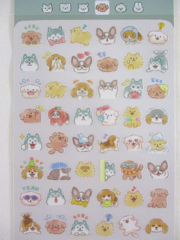 Cute Kawaii Mind Wave Mood Icon - Dog Puppy Pet Animal Sticker Sheet - for Journal Planner Craft Diary Gift Schedule Scrapbook Agenda Notebook