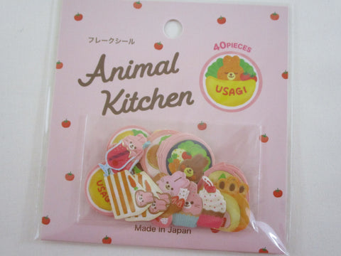 Cute Kawaii Gaia Animal Kitchen Food Series Stickers Flake Sack - Rabbit - for Journal Planner Craft Scrapbook Collectible