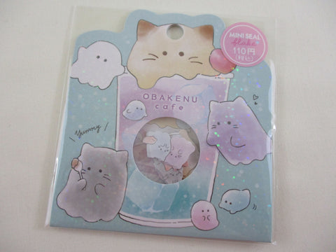 Cute Kawaii Crux Ghost Theme B Seal Stickers Flake Sack - for Journal Planner Craft Scrapbook Collectible