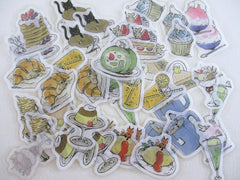 Cute Kawaii BGM Flake Stickers Sack - Mini Animals Series - Cafe Coffee Pastry Pancake Cat Cake Muffin - for Journal Agenda Planner Scrapbook Craft Diary Gift
