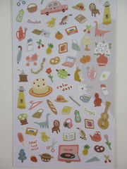 Cute Kawaii MW Whoopee Series - C - Calm Days Travel Bread Strawberry Cake Dino Bake Cooking Kitchen Pumpkin Letter Food Music Snuggle Grant your Wish Pink Sticker Sheet - for Journal Planner Schedule Craft