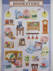 Cute Kawaii Mind Wave Wakuwaku series - Bookstore Book Ghost Bookworm store Library I Love Reading Read Sticker Sheet - for Journal Planner Craft Diary Gift Schedule Scrapbook Agenda Notebook